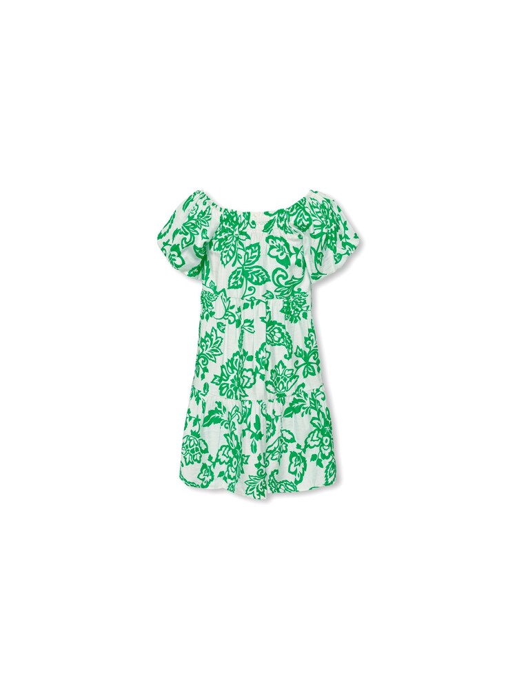 ONLY KIDS Green Off Shoulder Embroidery Floral Dress - Image 3 of 3