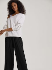 Baukjen Cropped Palazzo Black Trousers with Lenzing™ Ecovero™ - Image 1 of 5