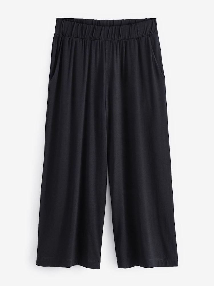 Baukjen Cropped Palazzo Black Trousers with Lenzing™ Ecovero™ - Image 5 of 5