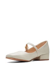 Clarks Cream Ivory Leather Seren30 Buckle Shoes - Image 4 of 7