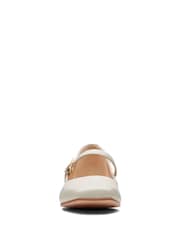 Clarks Cream Ivory Leather Seren30 Buckle Shoes - Image 5 of 7