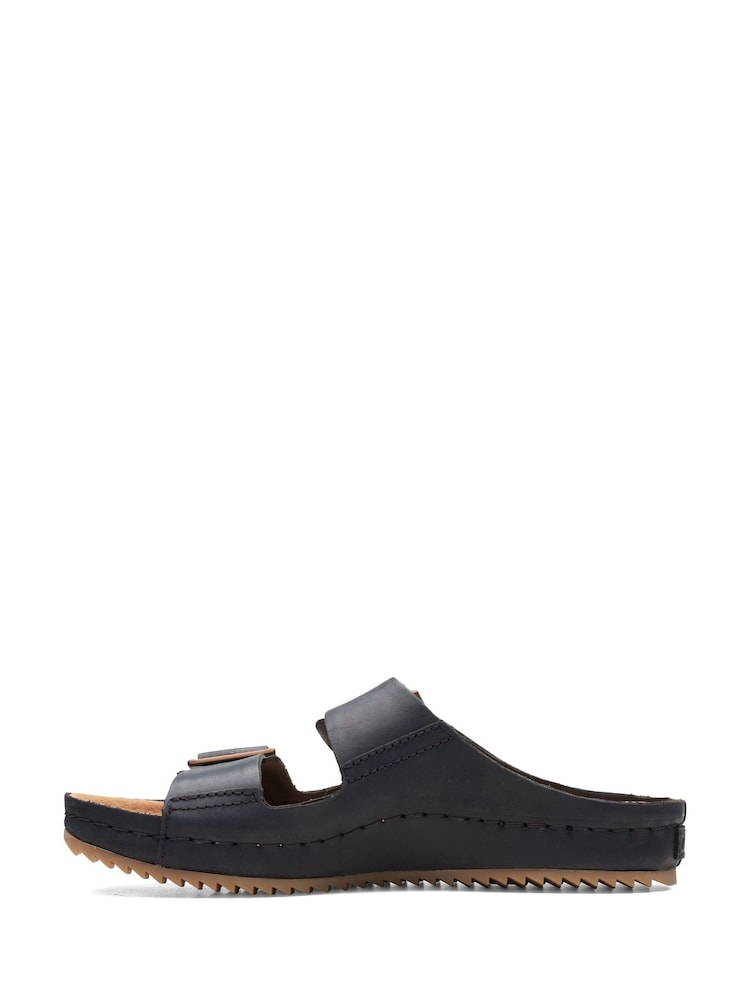 Clarks Black Leather Brookleigh Sun Sandals - Image 2 of 7