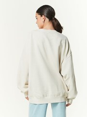 Green/Blue Relaxed Fit Western Phoenix Horse Graphic Slogan Sweatshirt - Image 3 of 6