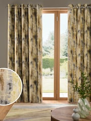 Cortinas abstratas revestidas com ilhós de jacquard - Imagem 2 de 5
