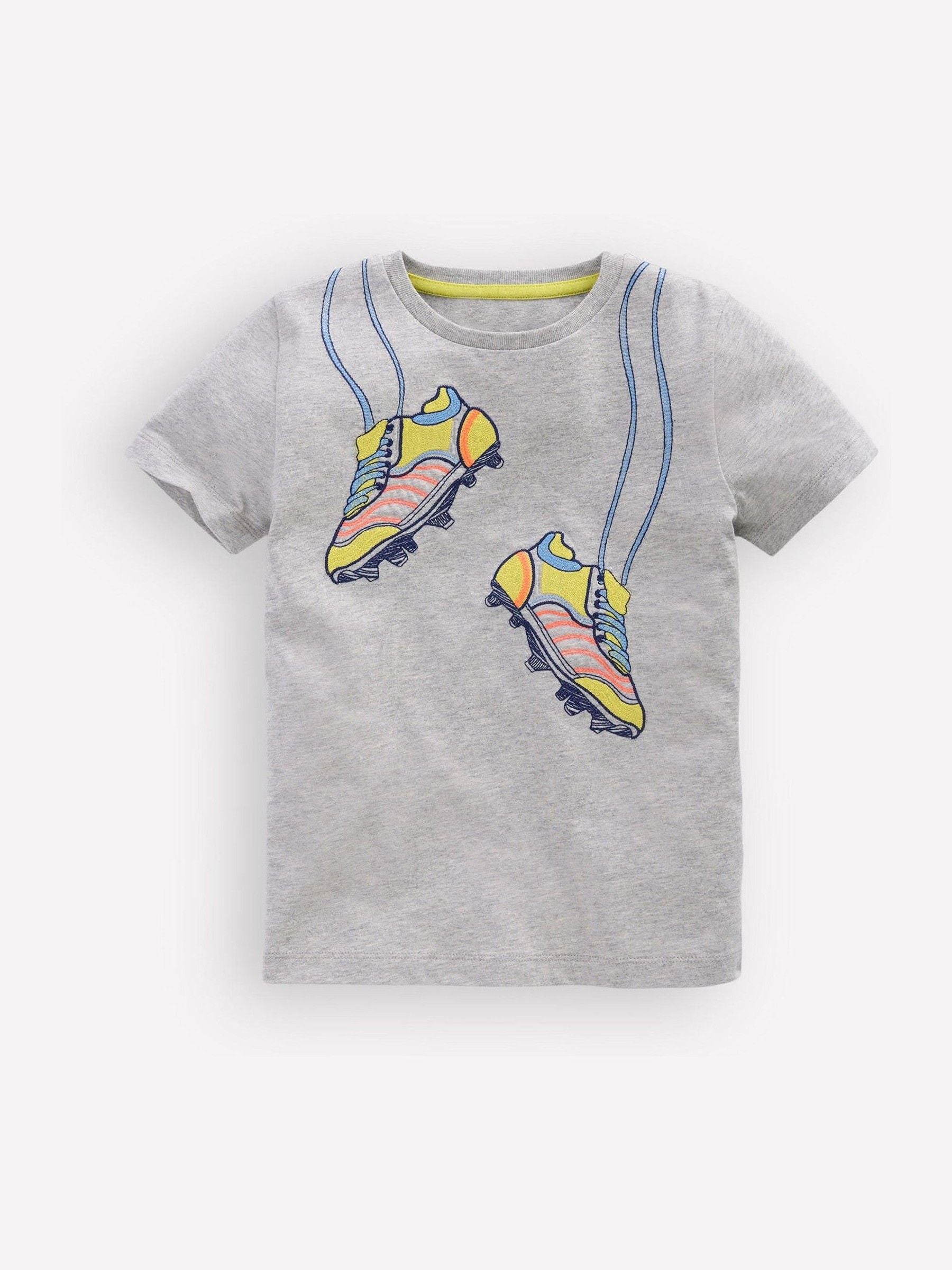 Boden Men's Grey Linear Stitch T-Shirt - Image 1
