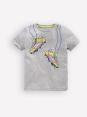 Boden Grey Linear Stitch T-Shirt - Image 1 of 3