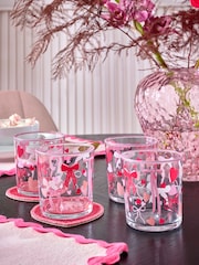 Set of 4 Heart and Bow Tumbler Glasses - Imagem 2 de 4