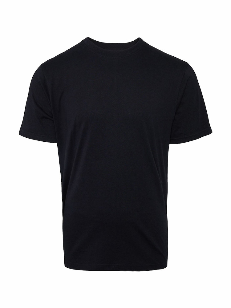 Threadbare Blue/Black/Slate/White/Navy Assorted 100% Cotton T-Shirts 5 Pack - Image 2 of 3
