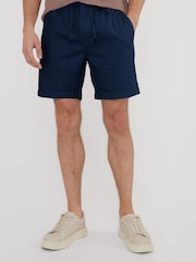 Threadbare Blue Cotton Lyocell Jogger Style Shorts 2 Pack - Image 3 of 6