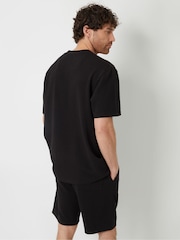 Threadbare Black Relaxed Fit Textured T-Shirt - Image 2 of 4