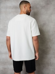 Threadbare White Relaxed Fit Textured T-Shirt - Image 2 of 4