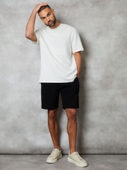 Threadbare White Relaxed Fit Textured T-Shirt - Image 3 of 4
