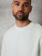 Threadbare White Relaxed Fit Textured T-Shirt - Image 4 of 4