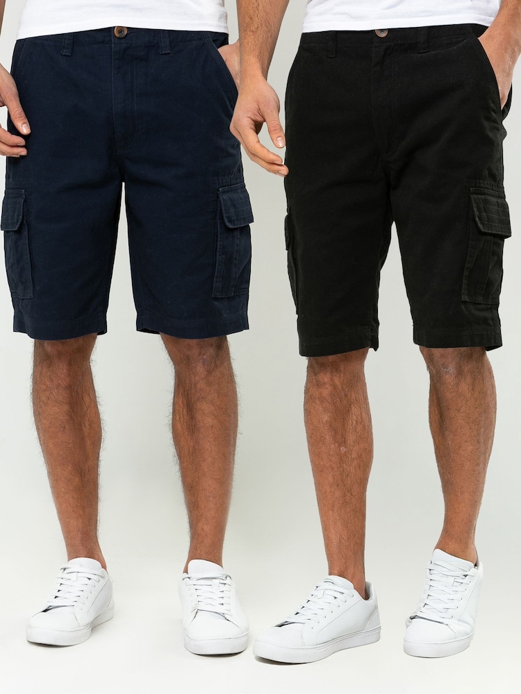 Threadbare 100% Cotton Cargo Shorts 2 Pack - Bild 1 von 3