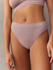 self. Black/Mauve Pink High Leg Seamfree Knickers 2 Pack - Image 2 of 15