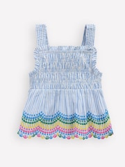 Boden Blue Embellished Strappy Top - Image 1 of 3