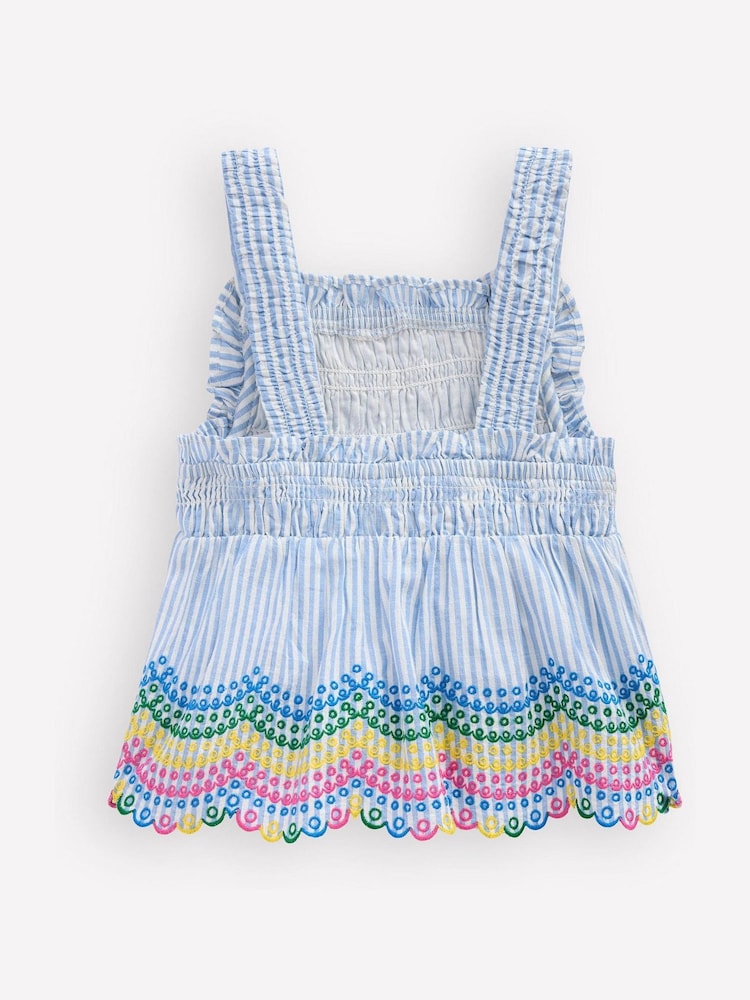 Boden Blue Embellished Strappy Top - Image 2 of 3 Boden Blue Embellished Strappy Top - Image 2 of 3