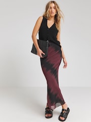 Simply Be Purple Satin Maxi Skirt - Image 1 of 4
