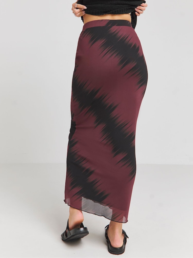 Simply Be Purple Satin Maxi Skirt - Image 4 of 4