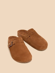 White Stuff Brown Freddy Suede Slip-On Footbed Shoes - Image 2 of 4