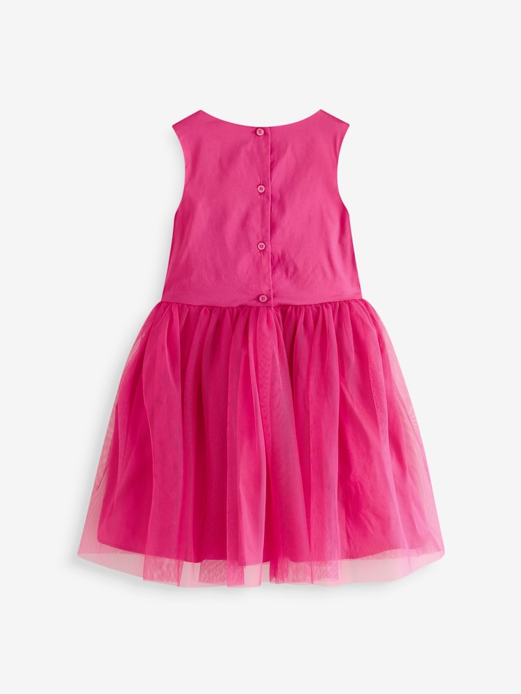 Pink Mesh Party Dress - Image 2 of 2