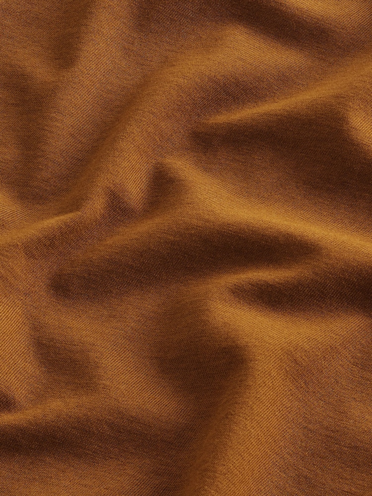 Bronze Orange Regular Fit 100% Cotton Essential Regular Crew Neck T-Shirt - Image 7 of 7