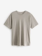 Light Neutral Marl - Essential Rundhals-T-Shirt aus Baumwolle - Bild 5 von 7