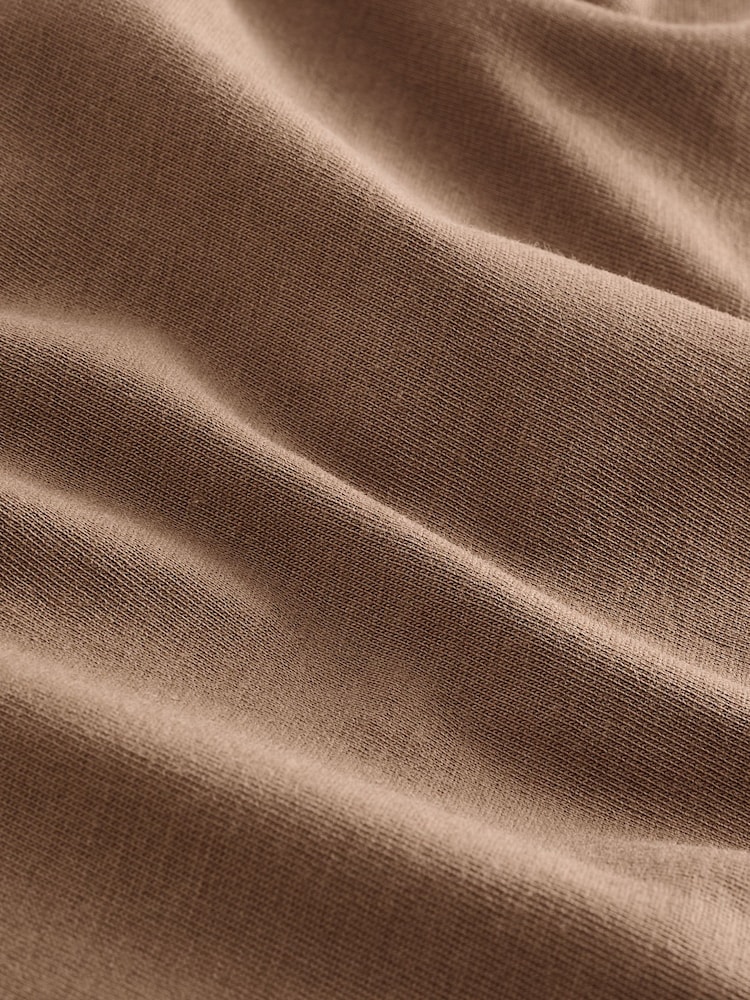 Stone Mid Regular Fit Essential Crew Neck Cotton T-Shirt - Image 6 of 7