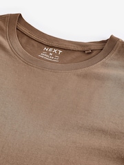 Stone Mid Regular Fit Essential Crew Neck Cotton T-Shirt - Image 7 of 7