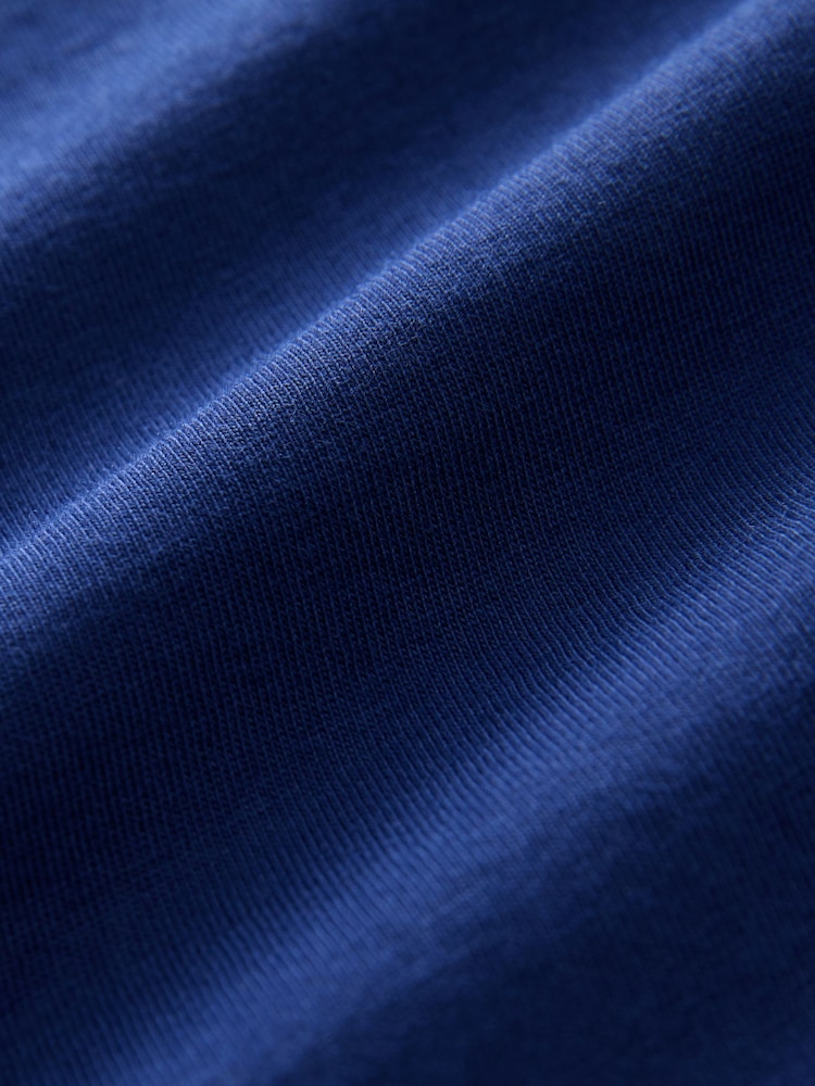 Bleu riche - Ajustement régulier - T-shirt Essential Col rond en coton - Image 6 of 7
