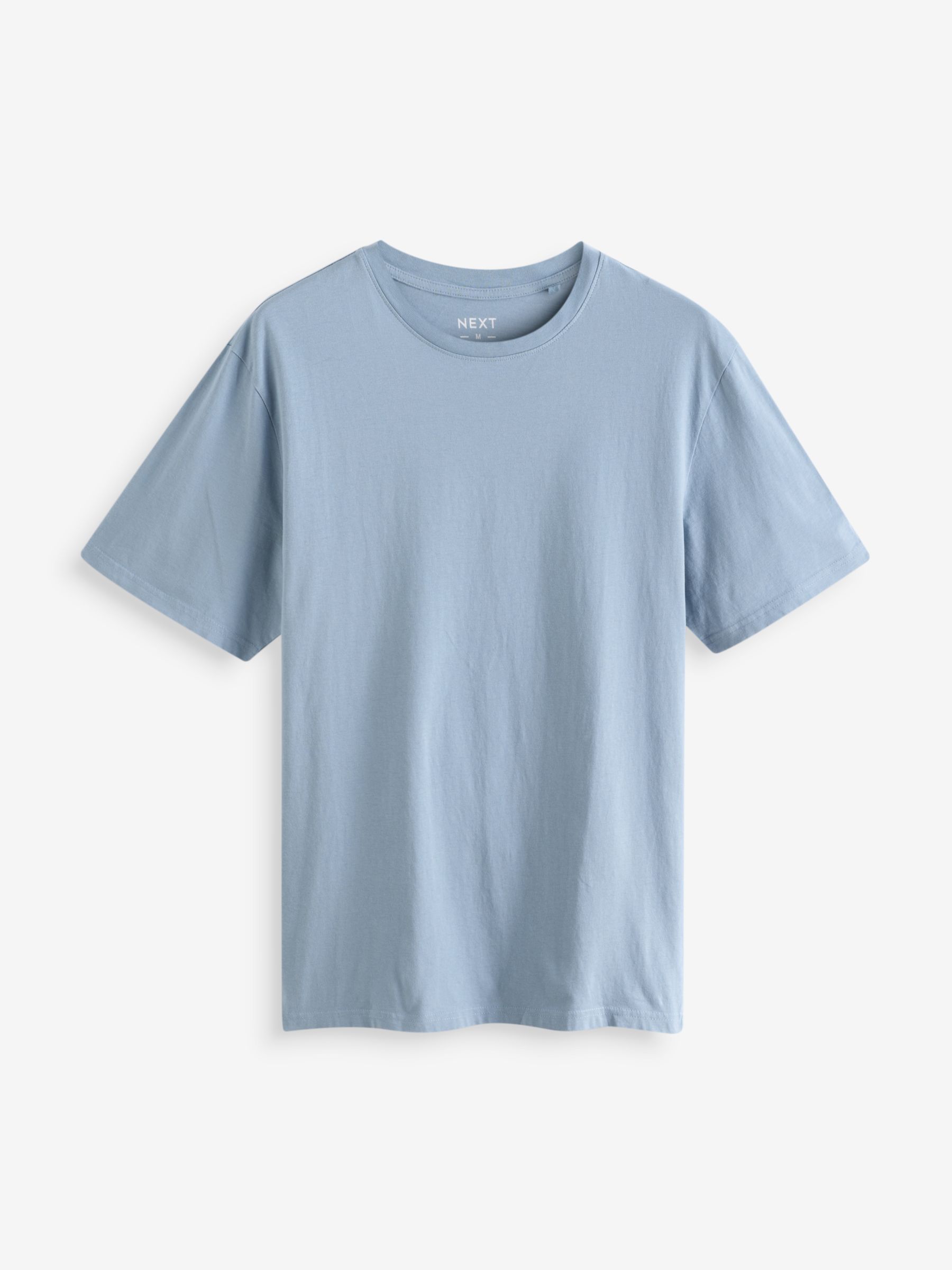 Buy Light Sky Blue Regular Fit Essential Crew Neck Cotton T