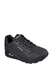 Skechers Black Womens Uno Wide Fit Trainers - Image 2 of 5