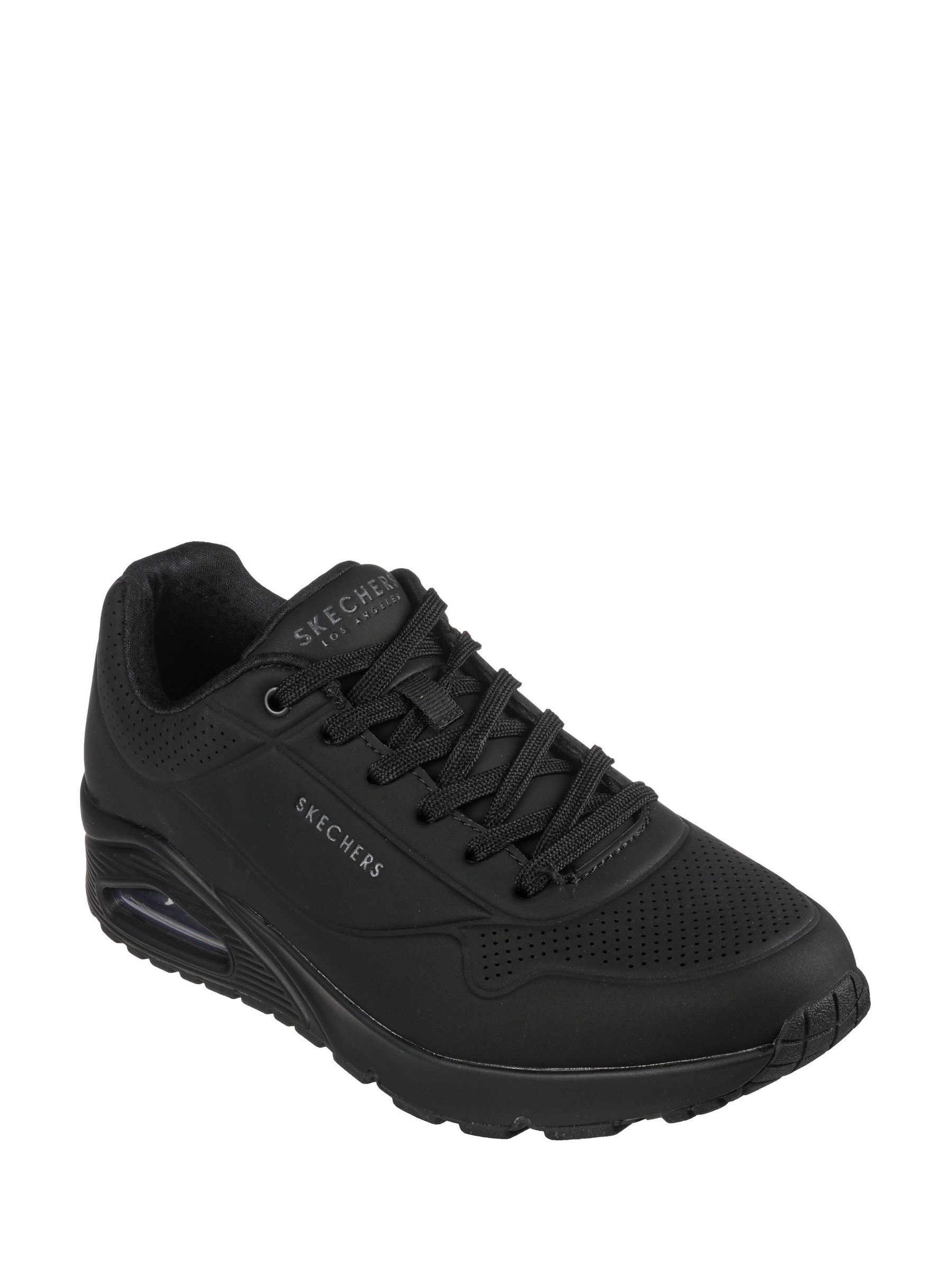 ◆SKECHERS◆ Men's Uno Wide SL0MCCFX061 Buy Skechers Black Wide Fit Mens Uno Stand On Air Lace-Up