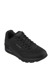 Skechers Black Wide Fit Mens Uno Stand On Air Lace-Up Sports Trainers - Image 3 of 5
