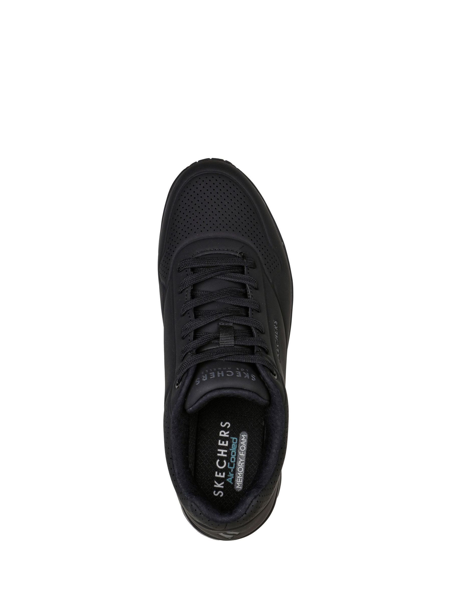 Buy Skechers Black Wide Fit Mens Uno Stand On Air Lace-Up Sports