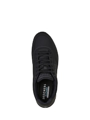 Skechers Black Wide Fit Mens Uno Stand On Air Lace-Up Sports Trainers - Image 4 of 5