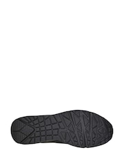 Skechers Black Wide Fit Mens Uno Stand On Air Lace-Up Sports Trainers - Image 5 of 5