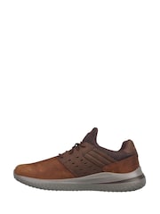 Skechers Brown Wide Fit Delson 3.0  Ezra Trainers - Image 2 of 7