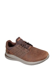 Skechers Brown Wide Fit Delson 3.0  Ezra Trainers - Image 4 of 7