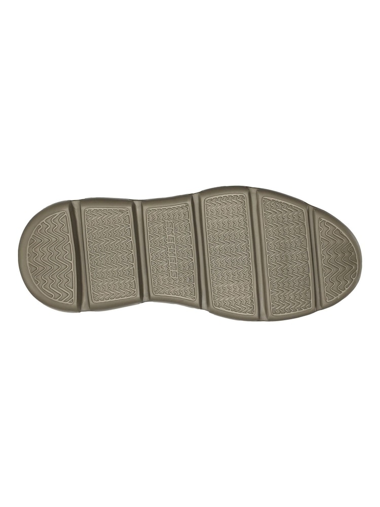 Skechers Brown Wide Fit Mens Garza Slip In Trainers - Image 3 of 3