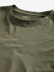 Green Khaki Regular Fit Long Sleeve Crew Neck T-Shirt - Image 7 of 7