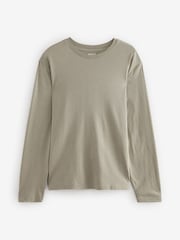 Neutral Marl Regular Fit Long Sleeve Crew Neck T-Shirt - Image 5 of 7