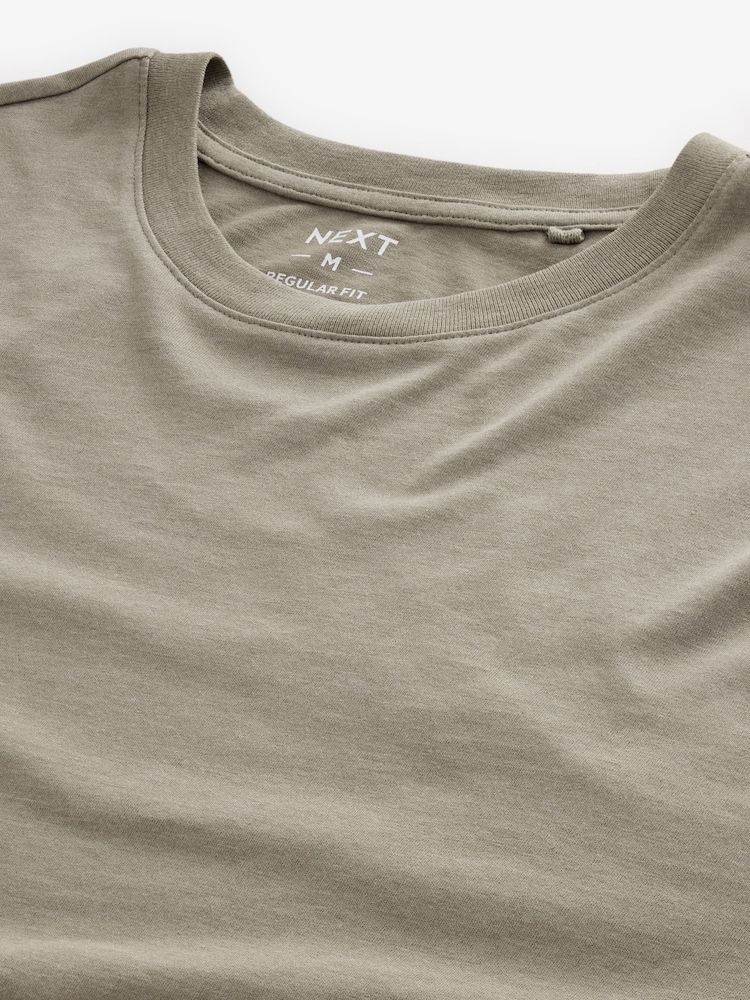 Neutral Marl Regular Fit Long Sleeve Crew Neck T-Shirt - Image 7 of 7