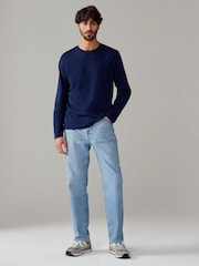 Blue Rich Regular Fit Long Sleeve Crew Neck T-Shirt - Image 2 of 7