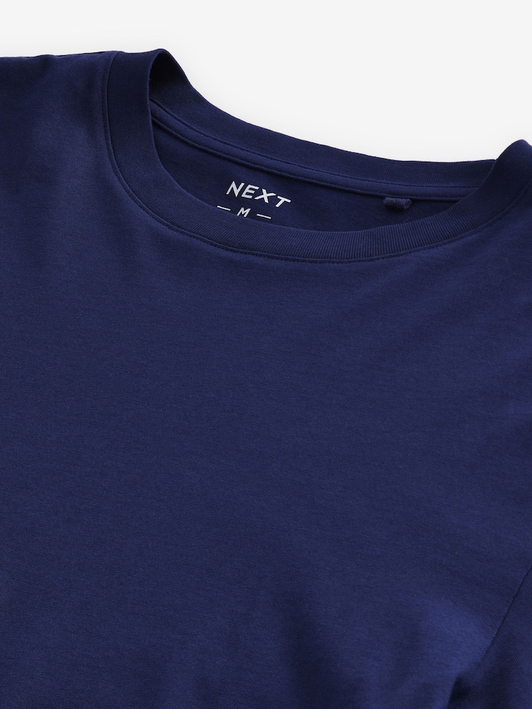 Blue Rich Regular Fit Long Sleeve Crew Neck T-Shirt - Image 6 of 7