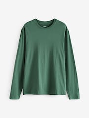 Green Pine Regular Fit Long Sleeve Crew Neck T-Shirt - Image 5 of 7