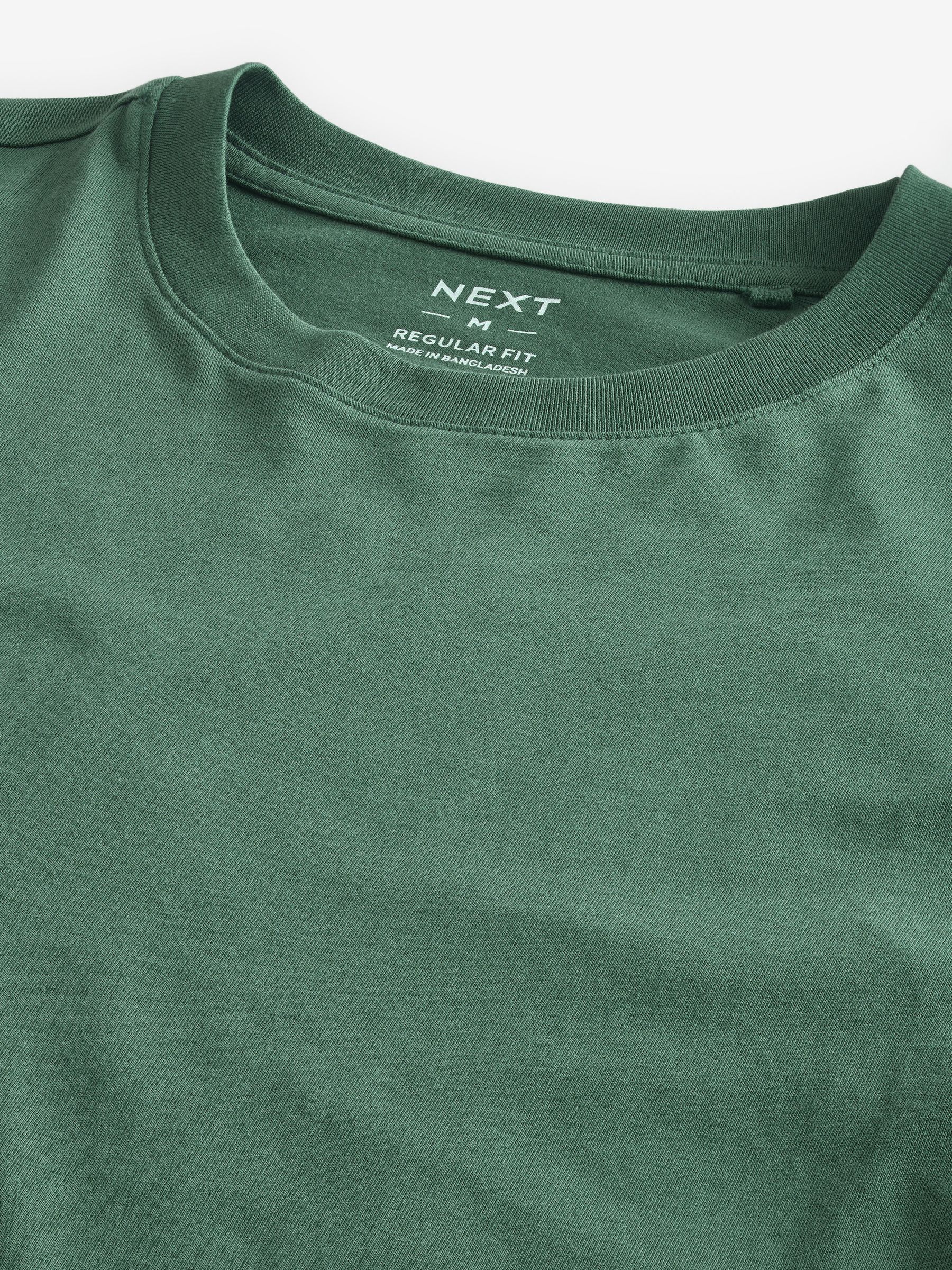 Buy Green Pine Regular Fit Long Sleeve Crew Neck T-Shirt