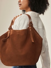 Mint Velvet Brown Suede Shoulder Bag - Image 2 of 4