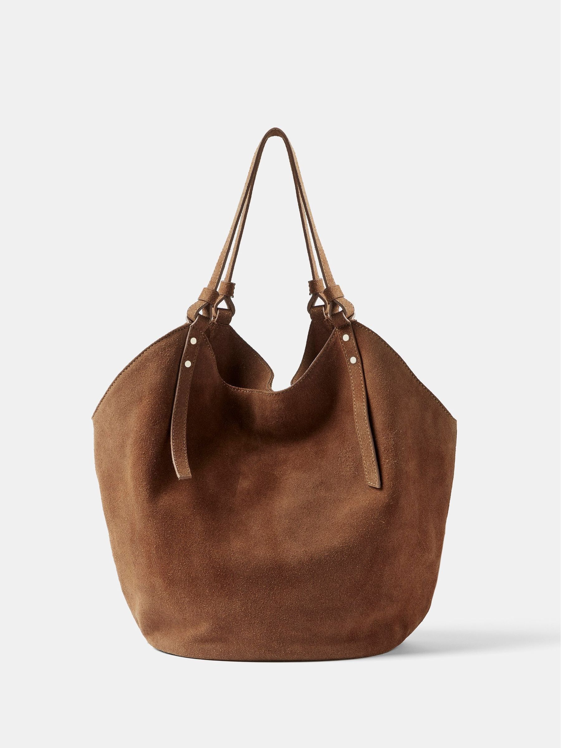 Suede shoulder bag top