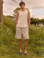 White Relaxed Fit EDIT Textured Vest - Image 4 of 7
